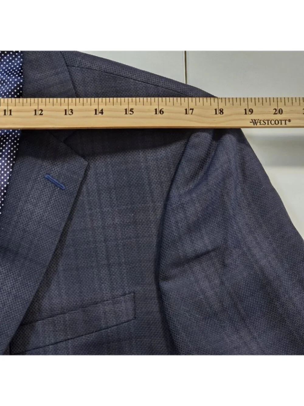 SAND Copenhagen Wool Blazer 52IT 42R Navy Plaid Soul Zignone Italian Fabric Edgy